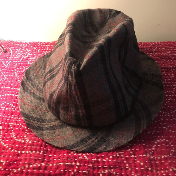 Paul Smith plaid fedora. 100% linen. Sz L - Picture 2 of 6